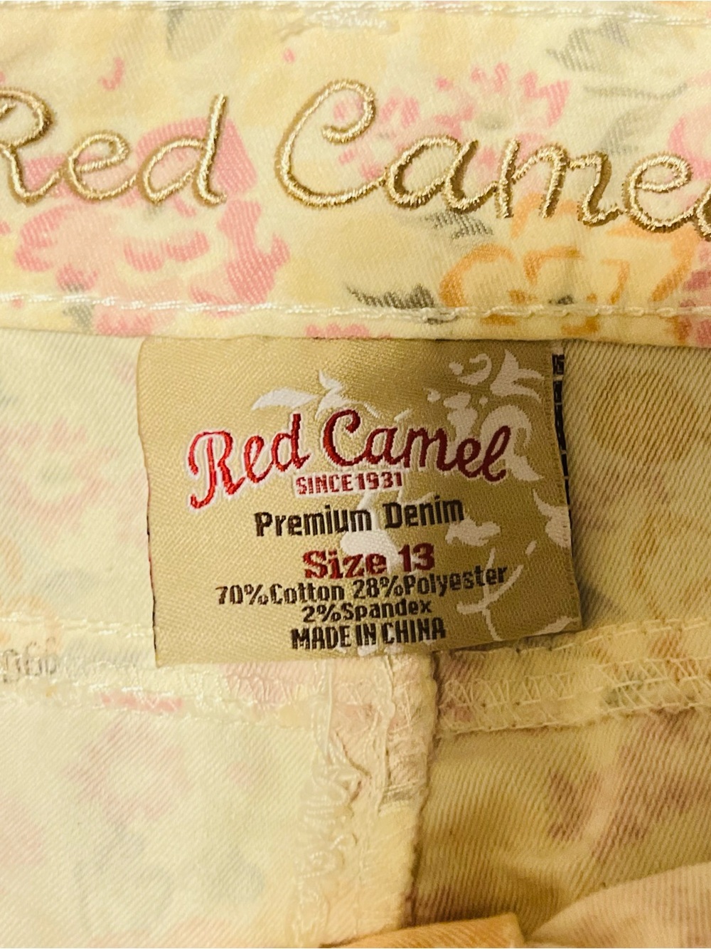 Red Camel AVA Fit Women’s Size 13 Pink Multicolor Skinny Stretch Jeans NWT - Picture 8 of 12